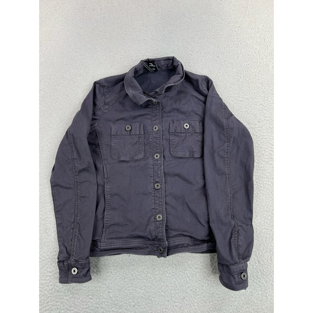 Kuhl Jacket Womens Small Gray Kultivatr Stretch Twill Button Front Trucker
